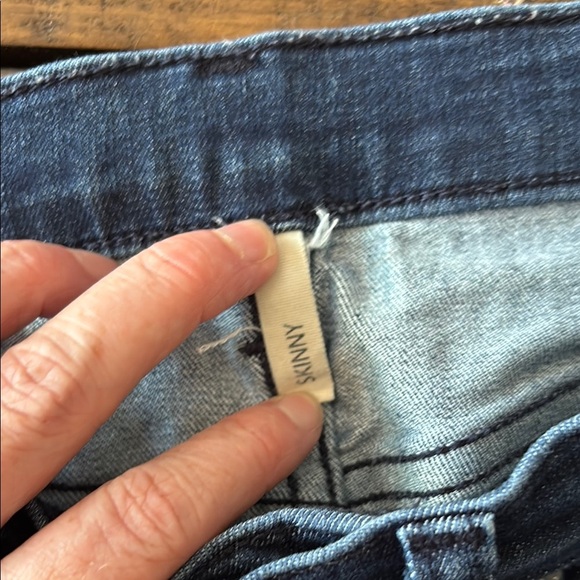 Rag & Bone Blue Skinny Jeans with Distressed Look - Picture 4 of 7